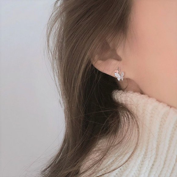 Jewelry - 925 Sterling Silver Dainty Butterfly StudEarrings
